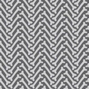 Halloween Herringbone, Gray