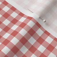 3/8" Gingham: Light Cherry Gingham Check, Light Red Buffalo Plaid, Buffalo Check