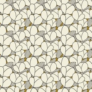 Roarin Florals in Ivory and Gold 2x2