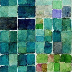 watercolor mosaic T148 L