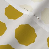 Scallop dots - mustard gold