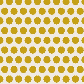 Scallop dots - mustard gold