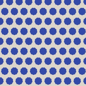 Scallop dots - royal blue