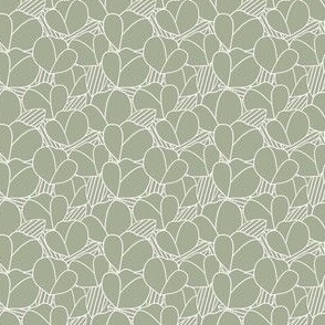 Roarin Florals in Ivory and Sage 2x2