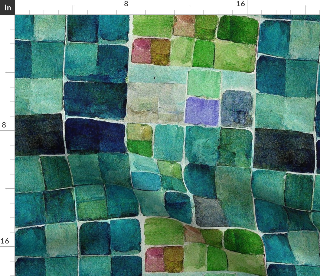 watercolor mosaic T148 S