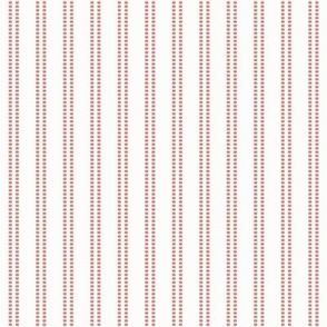 Seeded Stripe: Light Red Double Stripe, Beaded Stripe