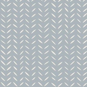 herringbone 02 - creamy white _ french grey blue 02 - chevron stripe