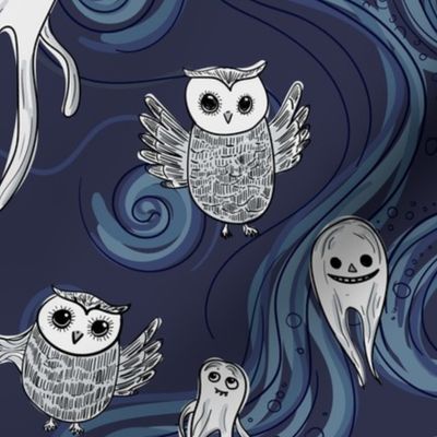 Owl and ghost