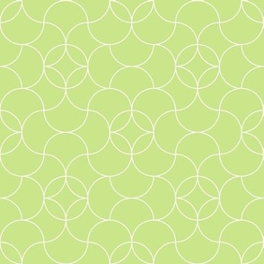 Small-Scale Lime Green and White Ogee 