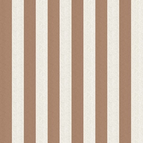 Small scale rustic stripe in earthy warm tan brown with a vintage linen texture 