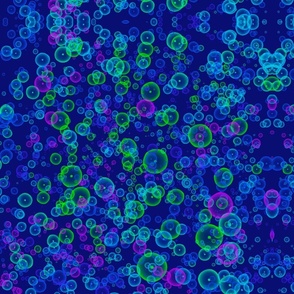 Multicolored soap bubbles. Abstraction. Blots. Colored spots.Water and jellyfish 