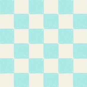 Soft Blue Checker