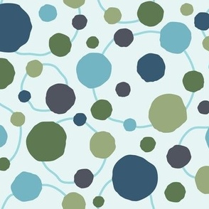 Connected Dots - blue green