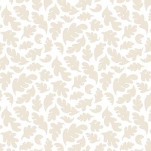 Matisse Oak Leaves Pannacotta neutral cream beige and white - 12in - 23-01-02BS-EF