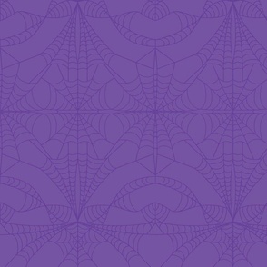 Cobweb Mystic Purple Damask Pattern Print