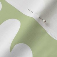 Matisse Oak Leaves - light green and white - Jumbo Scale 48in - 23-01-02FS