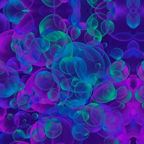 Multicolored soap bubbles. Abstraction. Blots. Colored spots.Water and jellyfish 