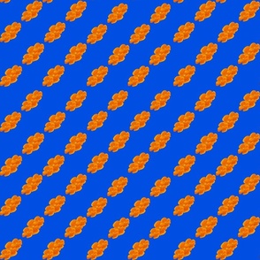 Dotted Poppy Pinstripes - Royal Blue