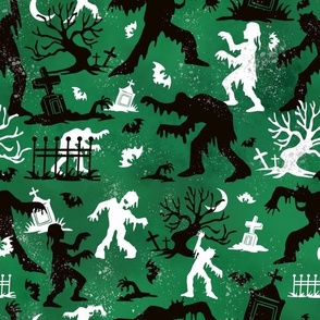 Dancing zombies green