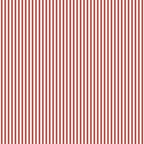 Beefy Pinstripe: Cherry Red & Cream Stripe, Thin Stripe