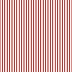 Beefy Pinstripe: Cherry Red & White Stripe, Thin Stripe