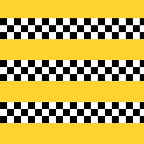 Taxi Cab Stripes in NYC Yellow