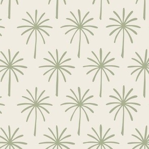 palm trees - creamy white _ light sage green 02 - fun tropical palms