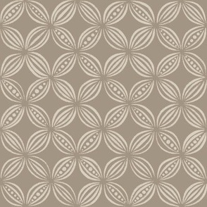 peas pods - bone beige _ khaki brown - warm neutral vintage geometric