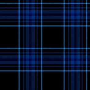 gothic tartan - 4" cold blue and black 