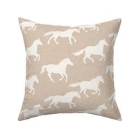 Galloping Horses on Beige