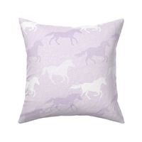 Galloping Unicorns on Purple