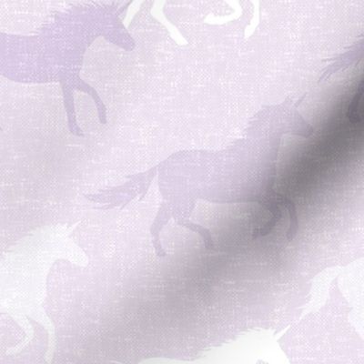 Galloping Unicorns on Purple