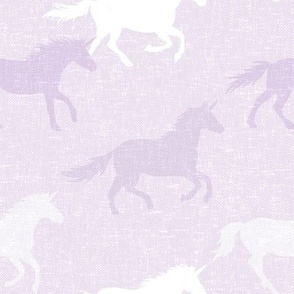 Galloping Unicorns on Purple