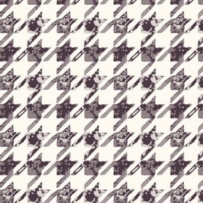 Painted Watercolor Houndstooth - Black and White