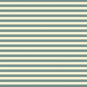 Retro Pop Horizontal Stripes Grayish Blue and Beige