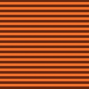 Retro Pop Horizontal Stripes Grayish Brown and Orange