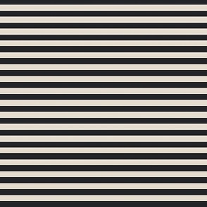 Retro Pop Horizontal Stripes Dark Navy and Bone White