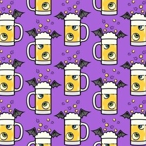 (small scale) witches brew - halloween beer mugs - purple V2  - LAD23