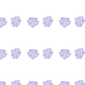 S Roses – Lilac Purple Rose (Puple Pastel) on White - Classic Horizontal Stripes - Mid Century Modern inspired (MOD) - Vintage – Minimal Flower - Geometric Florals