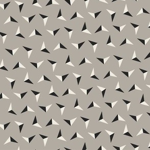 arrows - cloudy silver _ creamy white _ raisin black - simple small scale geometric