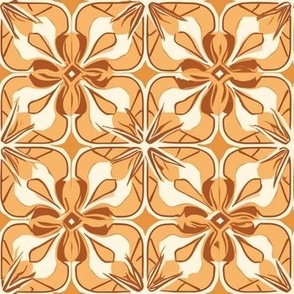 Abstract Floral Tile