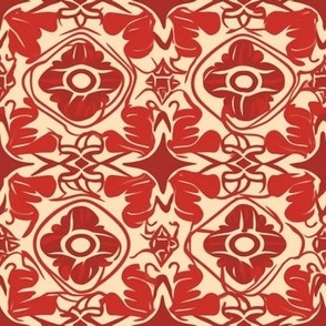 Red Ornate Pattern