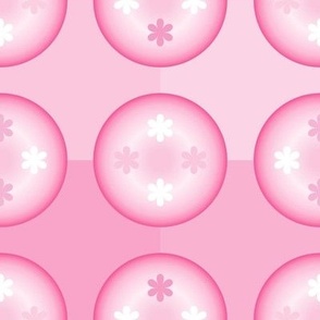 Barbie pink Polka dot abstract 8”