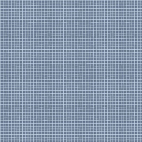 Light Blue On Blue Grey Loose Checks Blender -  Small Scale