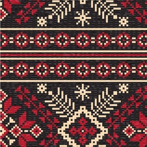 Ethnic Slavic pixel carpet texture #1