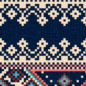 Ethnic Slavic pixel carpet texture #2