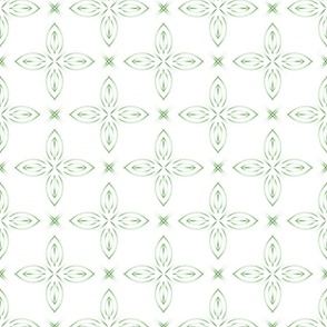 Old Citadel - French Countryside Ornament - Art Deco Cozy Neutral Softly Pattern - Dusty Green - Middle