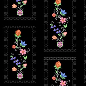 Ojibwe Floral Pattern Fabric, Wallpaper and Home Decor | Spoonflower