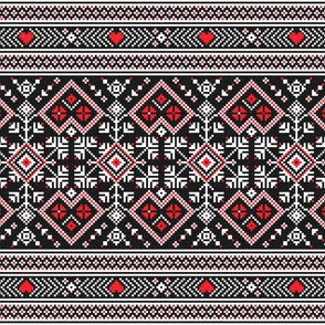 Ethnic Slavic pixel carpet texture #7