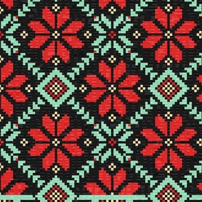 Ethnic Slavic pixel carpet texture #8